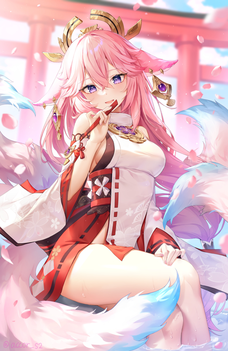 This is a pixiv picture whose title is 八重神子🌸.