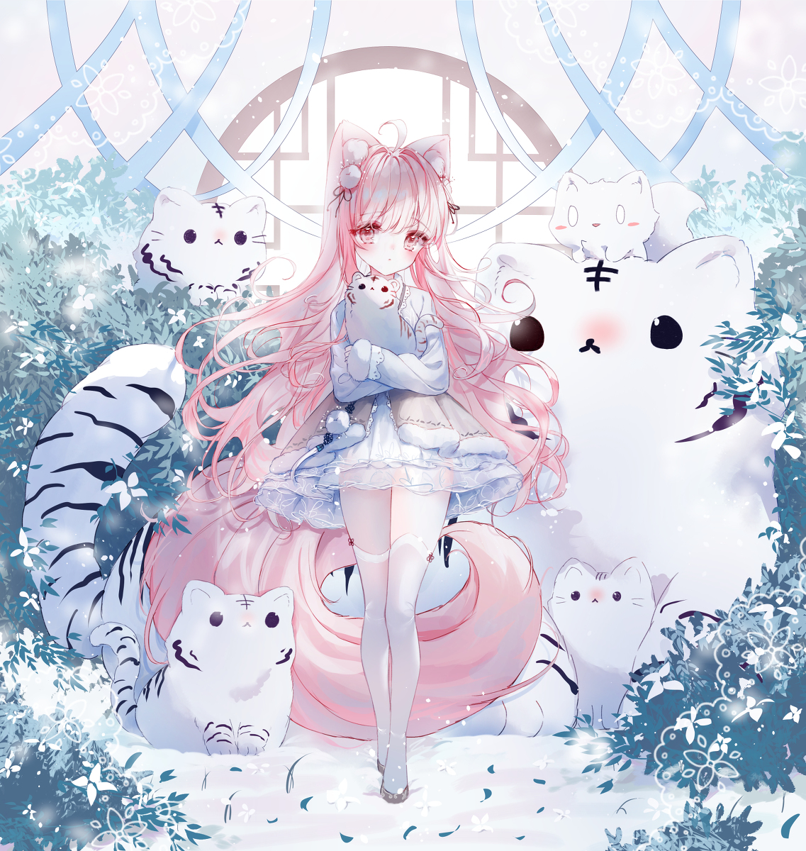 This is a pixiv picture whose title is もふ.