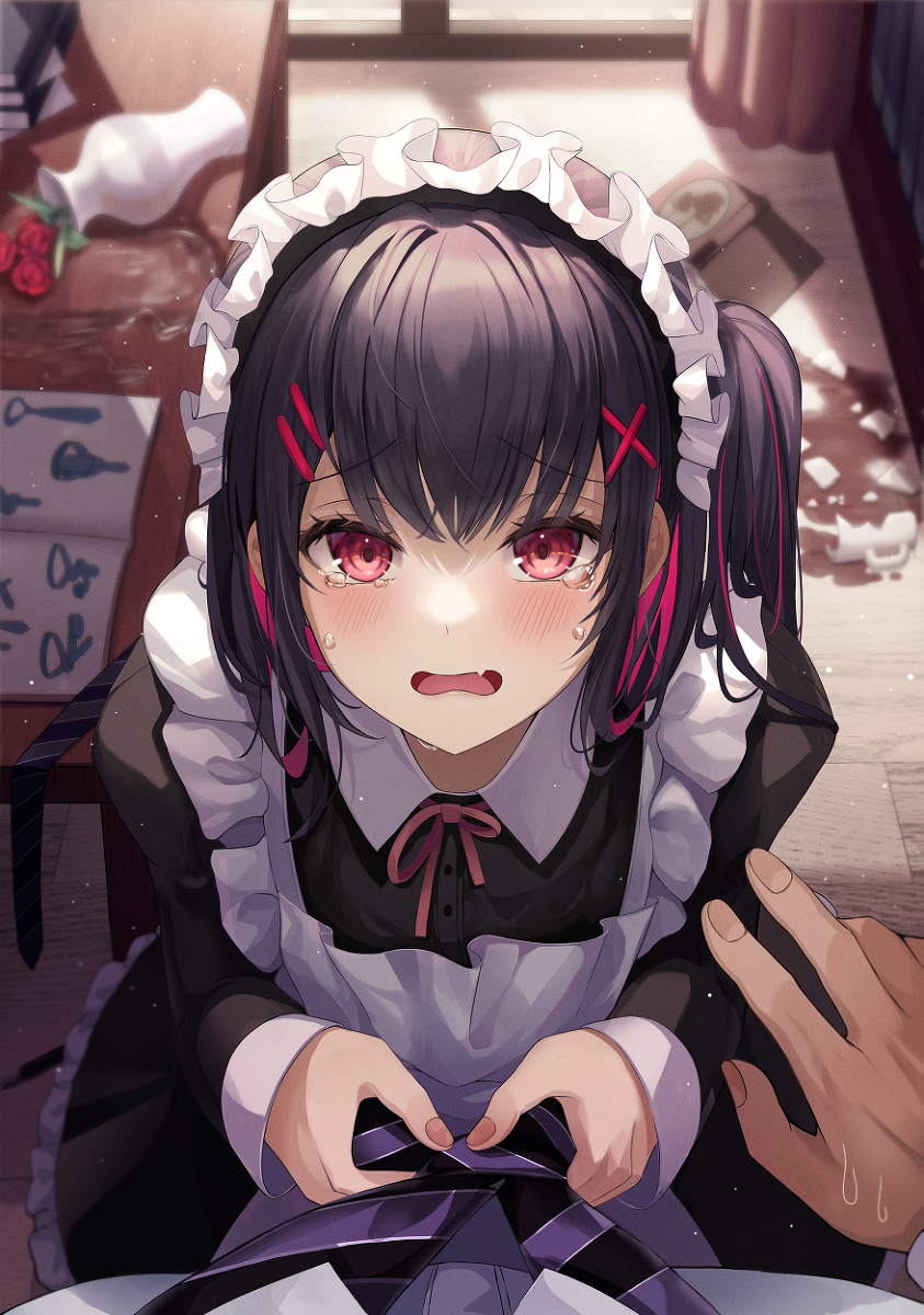 This is a pixiv picture whose title is 結び方···忘れちゃった···.