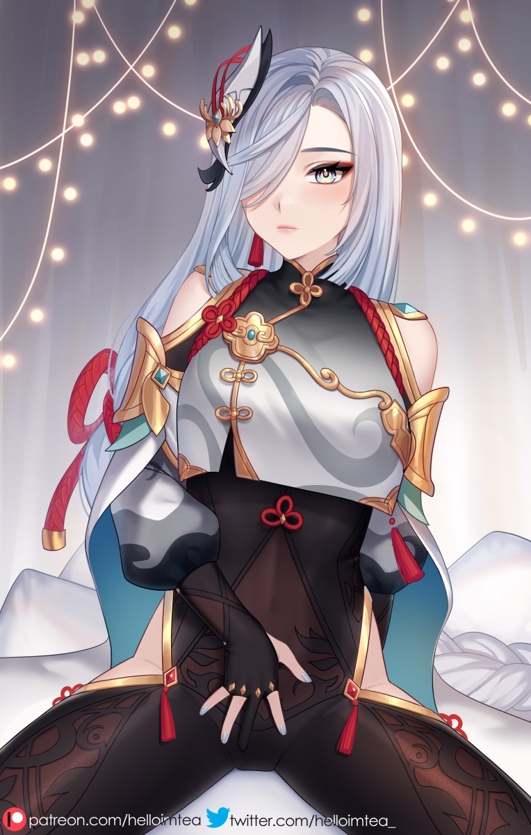 This is a pixiv picture whose title is 申鶴 Shenhe.