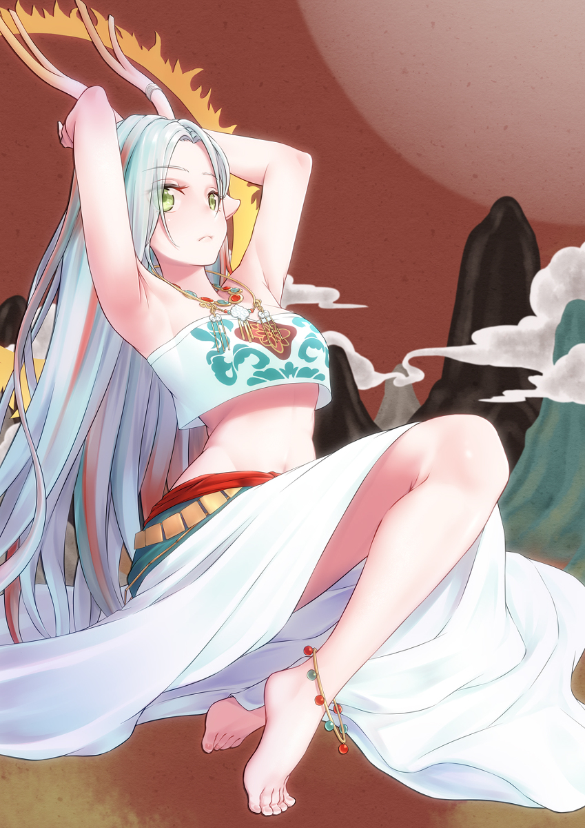 This is a pixiv picture whose title is 九色鹿 Nine-Colored Deer.