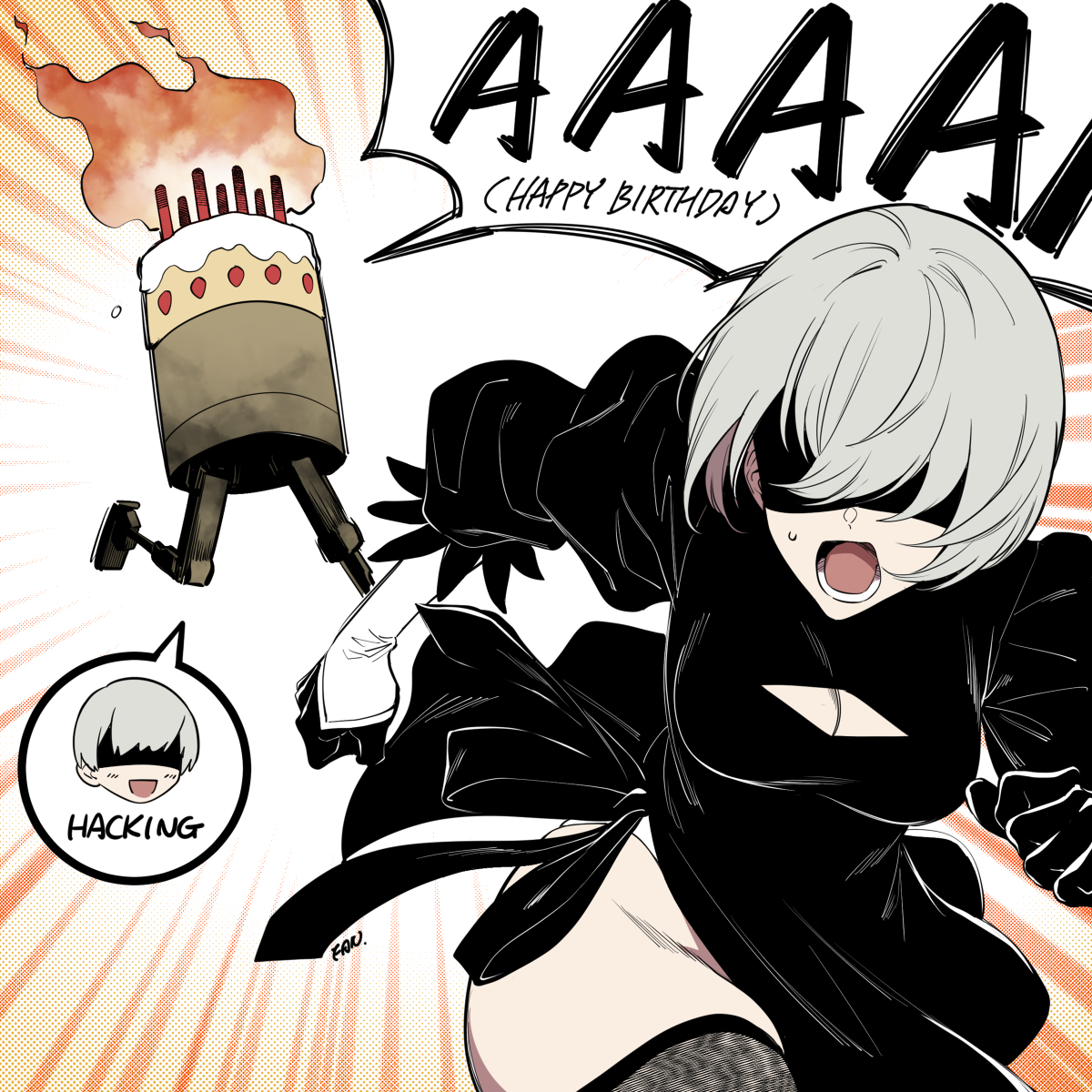 This is a pixiv picture whose title is Happy birthday 2b.