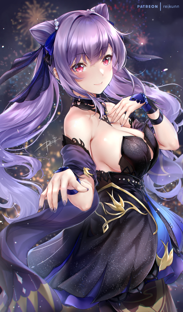 This is a pixiv picture whose title is 刻晴.