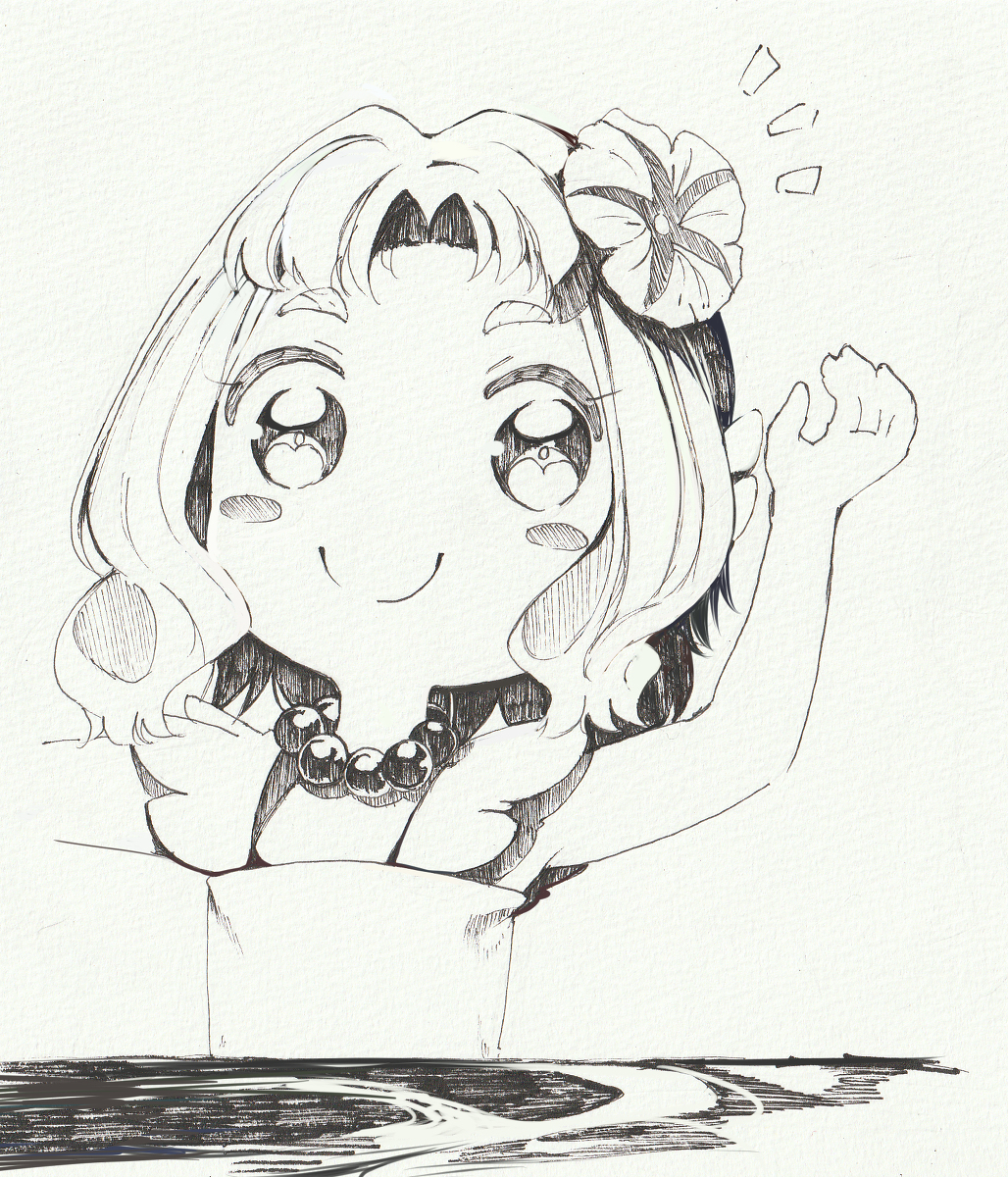 This is a pixiv picture whose title is アナログ練習2.