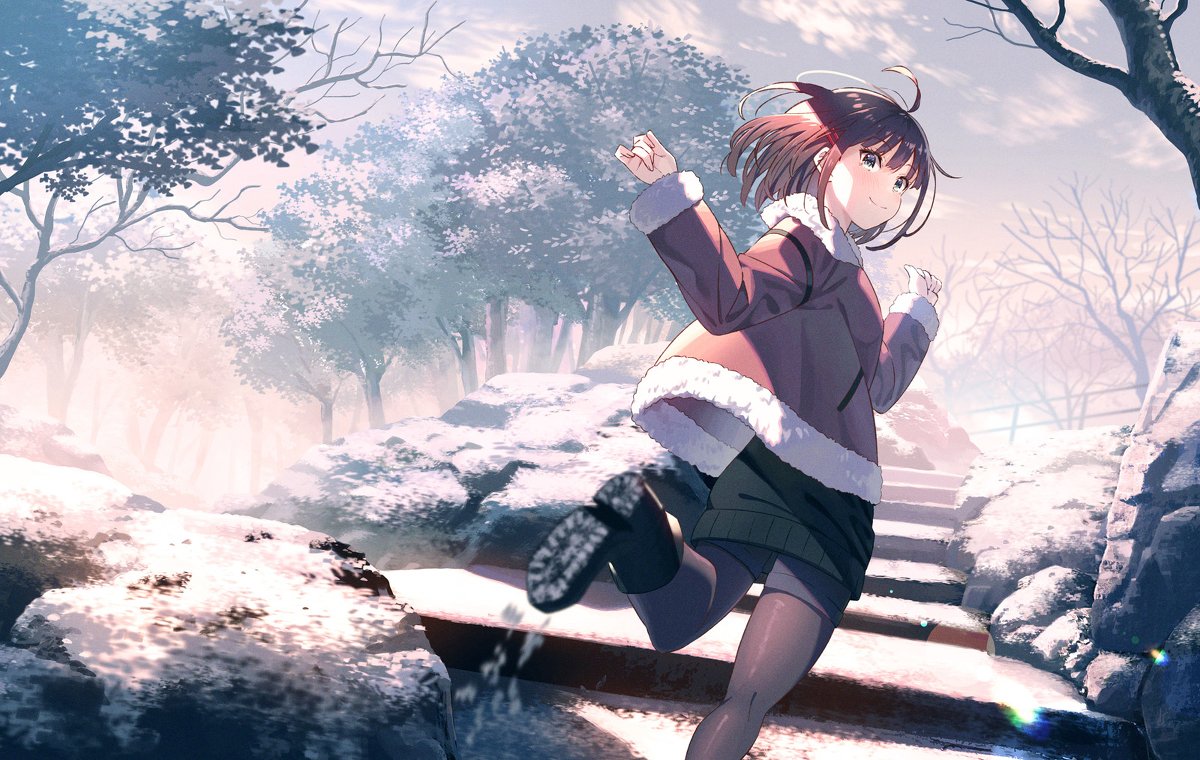 This is a pixiv picture whose title is 雪世界へ一緒に.
