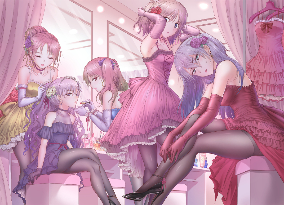 This is a pixiv picture whose title is リケジョの楽屋裏.