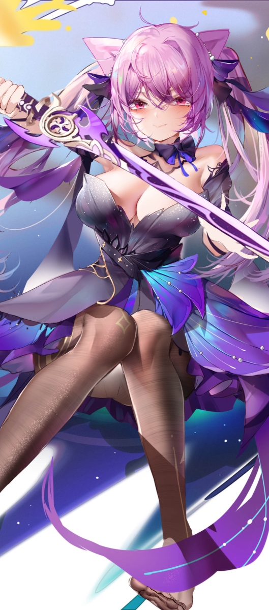 This is a pixiv picture whose title is 刻晴.