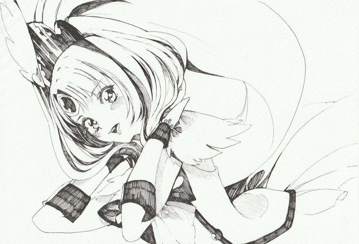 This is a pixiv picture whose title is アナログ練習3.