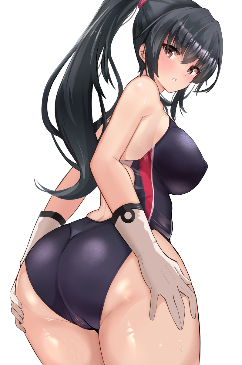 This is a pixiv picture whose title is 競泳水着矢矧♡.