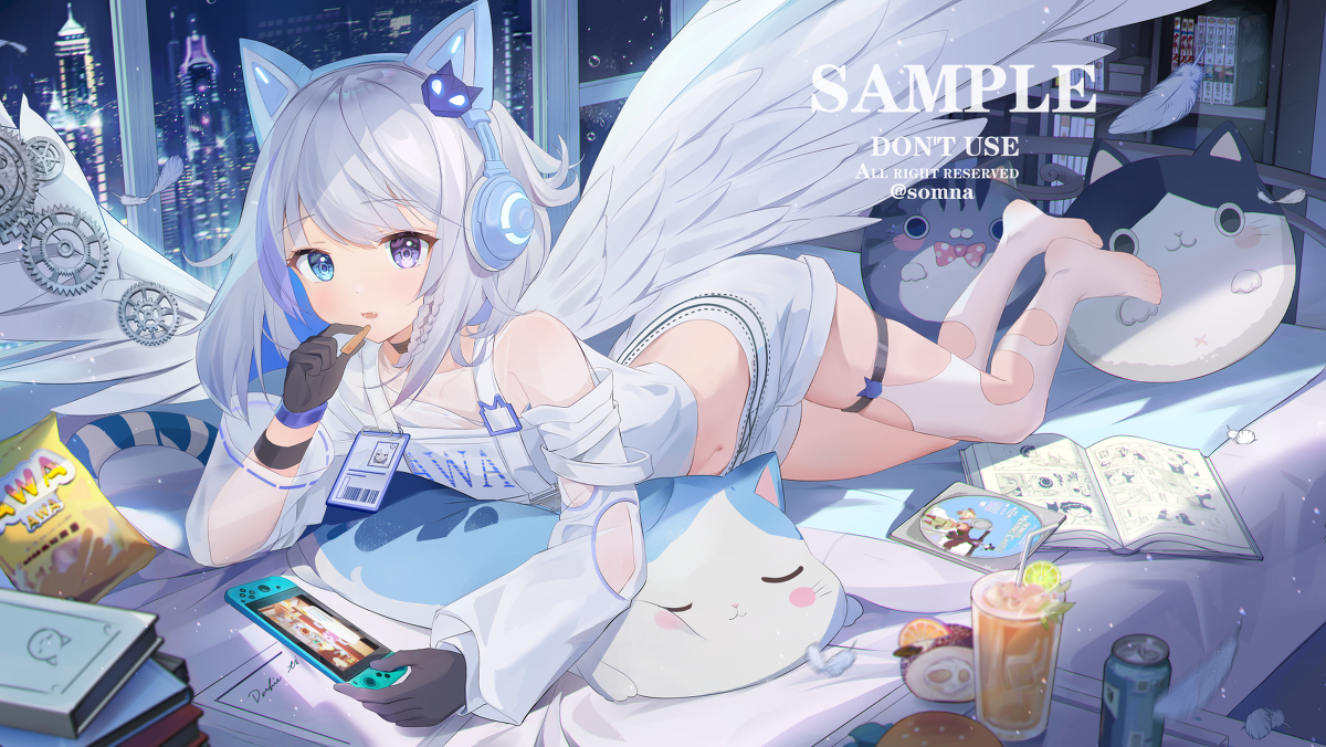 This is a pixiv picture whose title is good night.