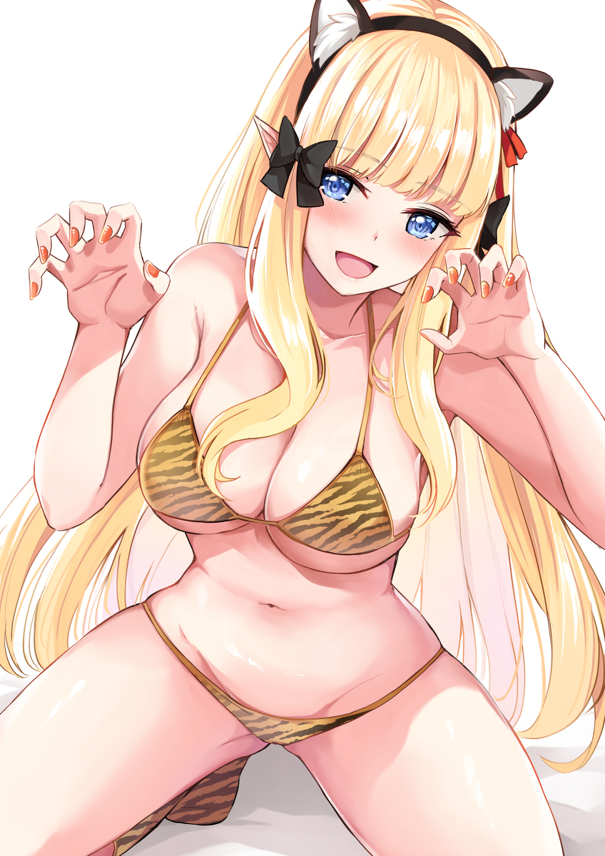This is a pixiv picture whose title is ガオー！たべちゃうぞ.