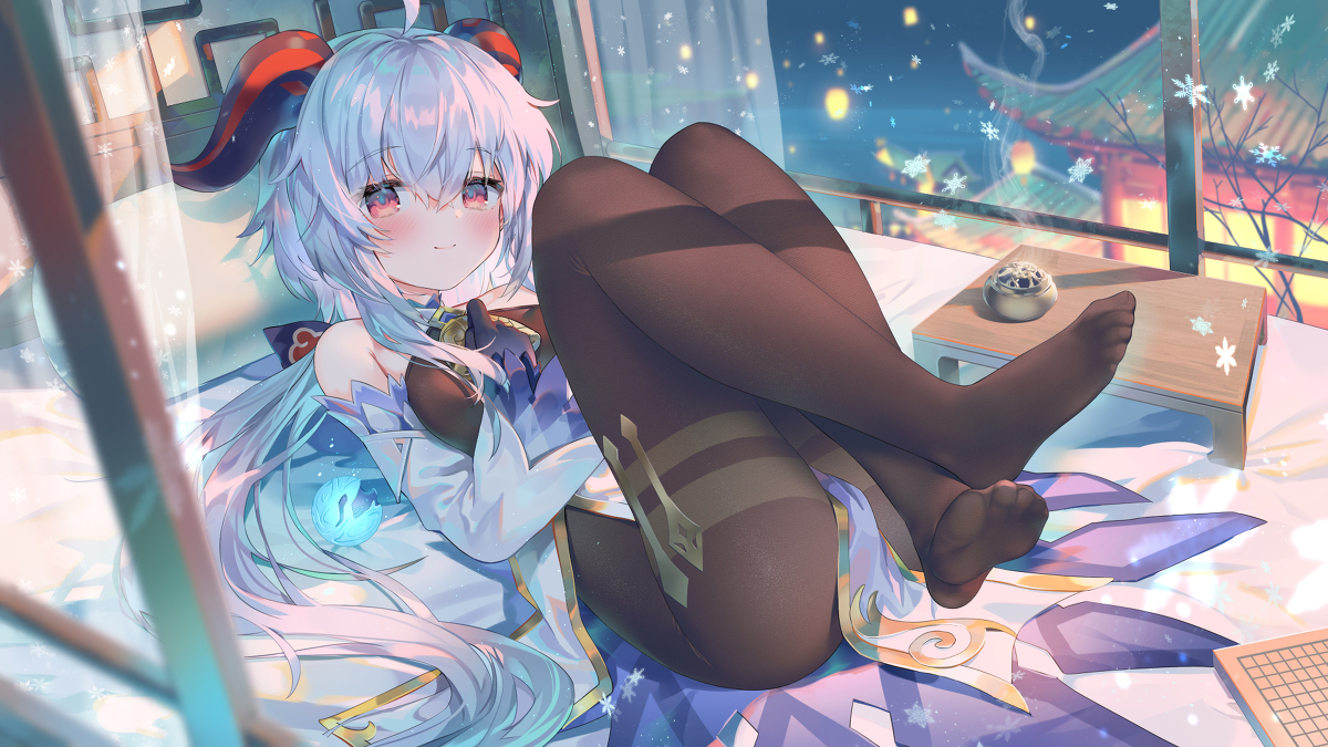 This is a pixiv picture whose title is 甘雨.