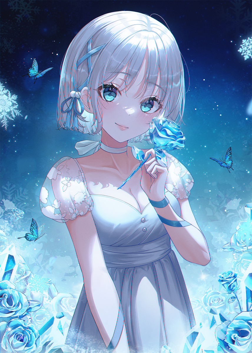 This is a pixiv picture whose title is Blue.