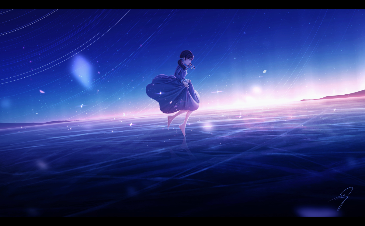This is a pixiv picture whose title is 氷は砕けない.