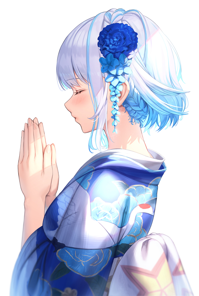 This is a pixiv picture whose title is 🙏.