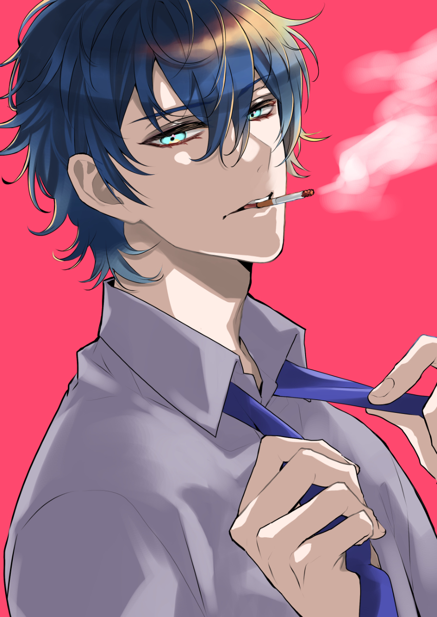 This is a pixiv picture whose title is 🚬.