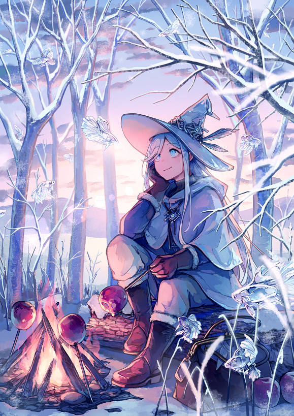 This is a pixiv picture whose title is 「君たちも食べる？」.