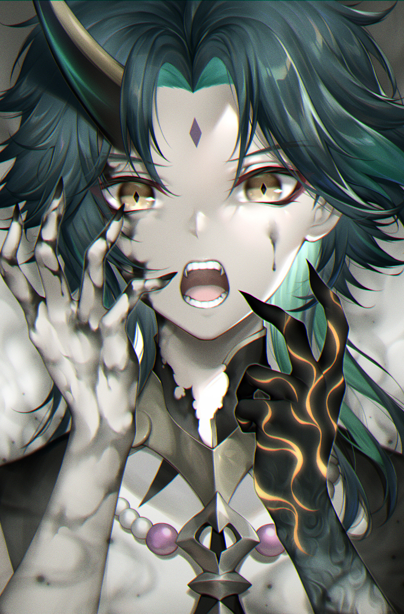 This is a pixiv picture whose title is 夜叉.