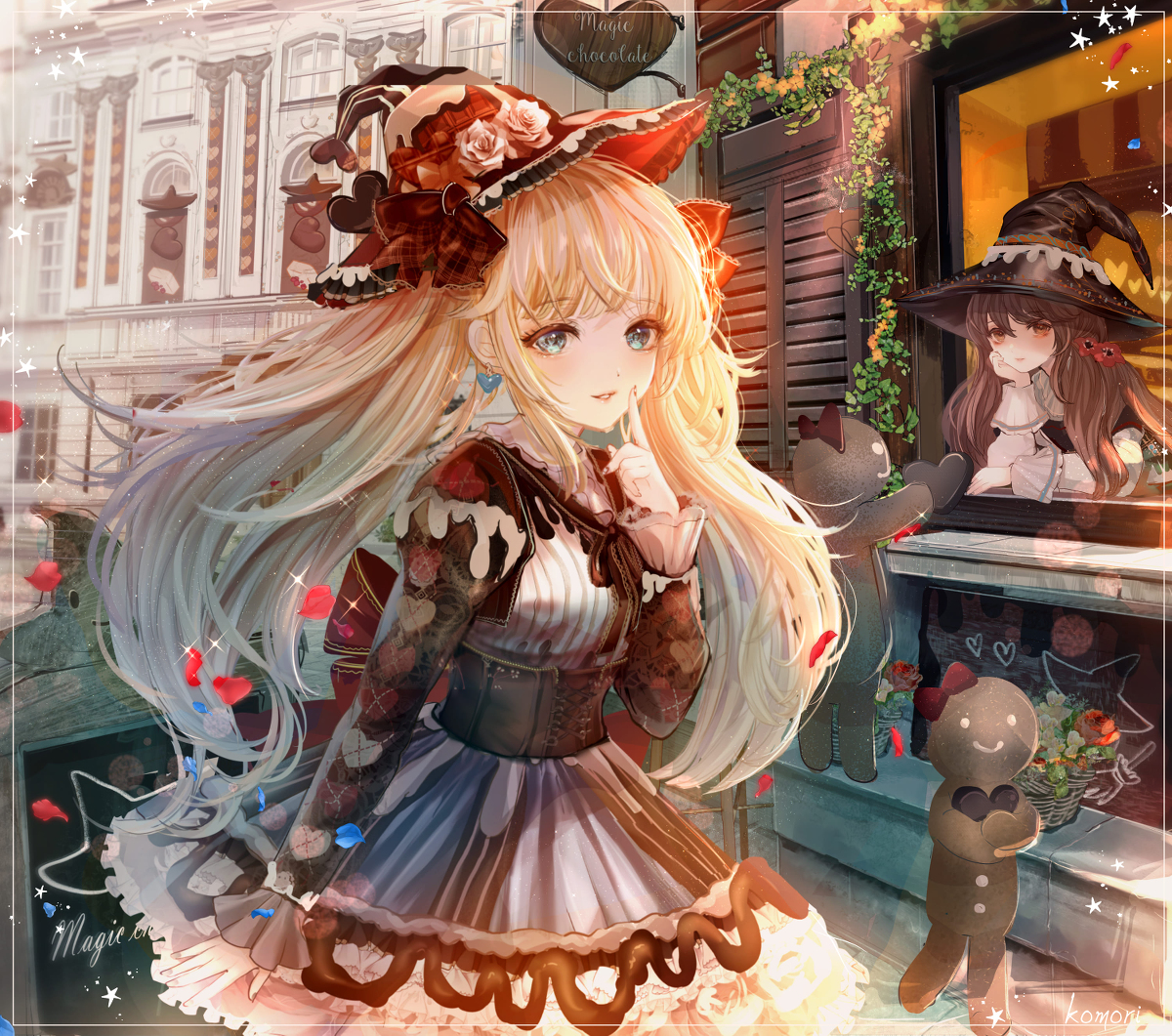 This is a pixiv picture whose title is 恋の叶う魔女のチョコレート屋さん.