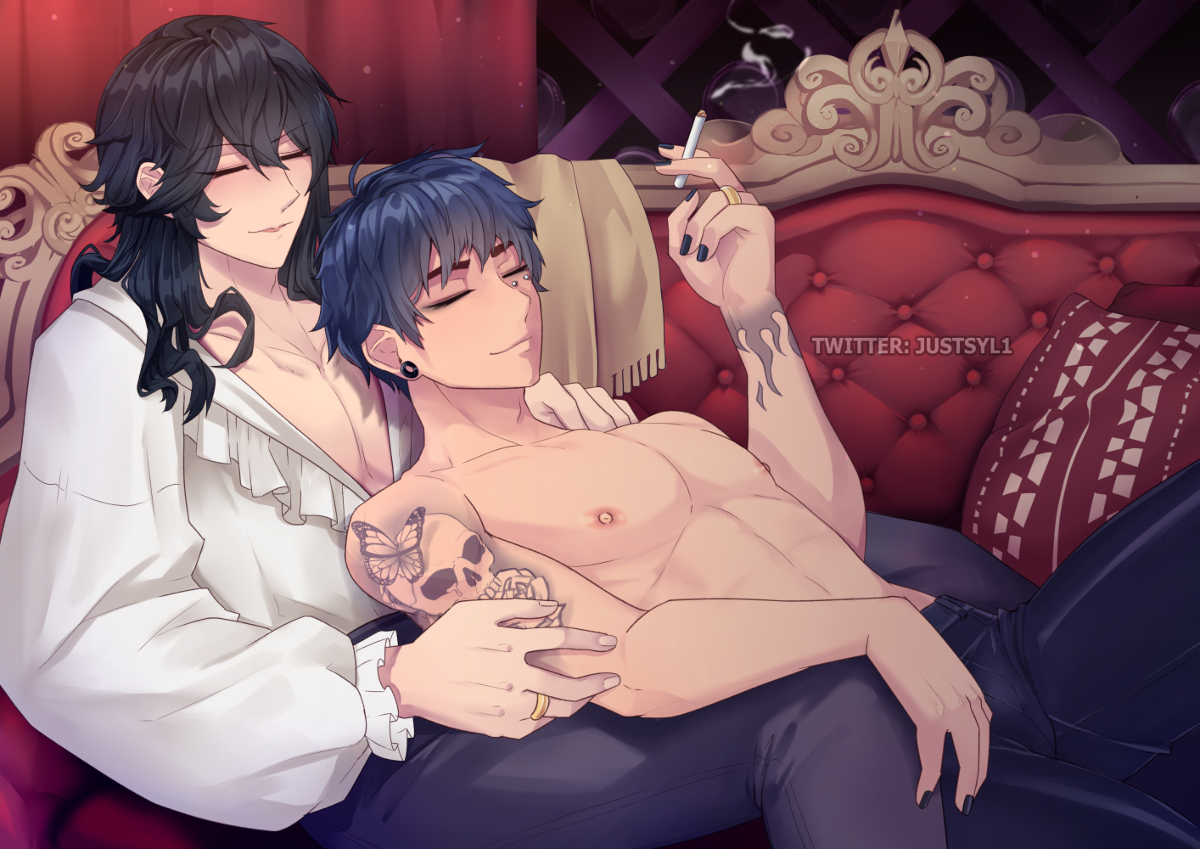 This is a pixiv picture whose title is Mikhael and String.