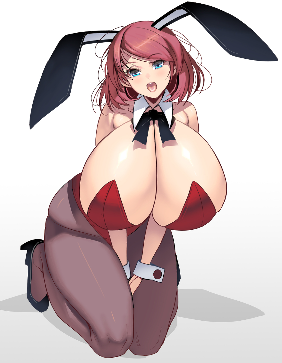 This is a pixiv picture whose title is 超乳バニー.