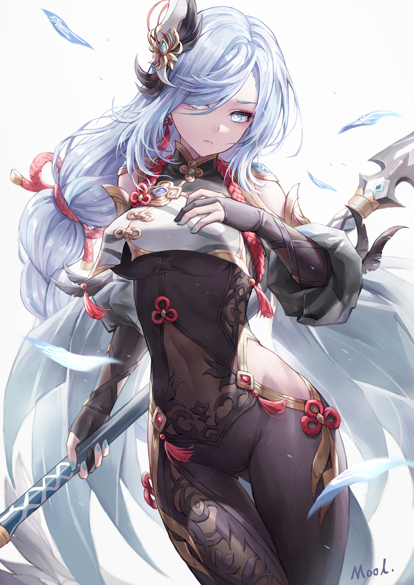 This is a pixiv picture whose title is 申鹤~.