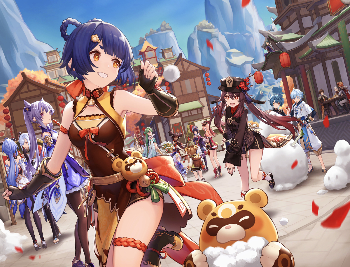 This is a pixiv picture whose title is Happy New Year in Liyue.