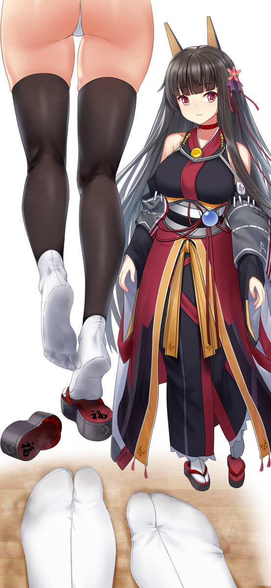 This is a pixiv picture whose title is 汗足赤城.