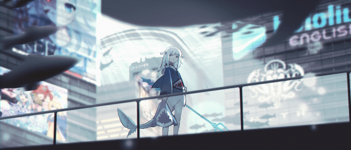 This is a pixiv picture whose title is Gawr Gura.