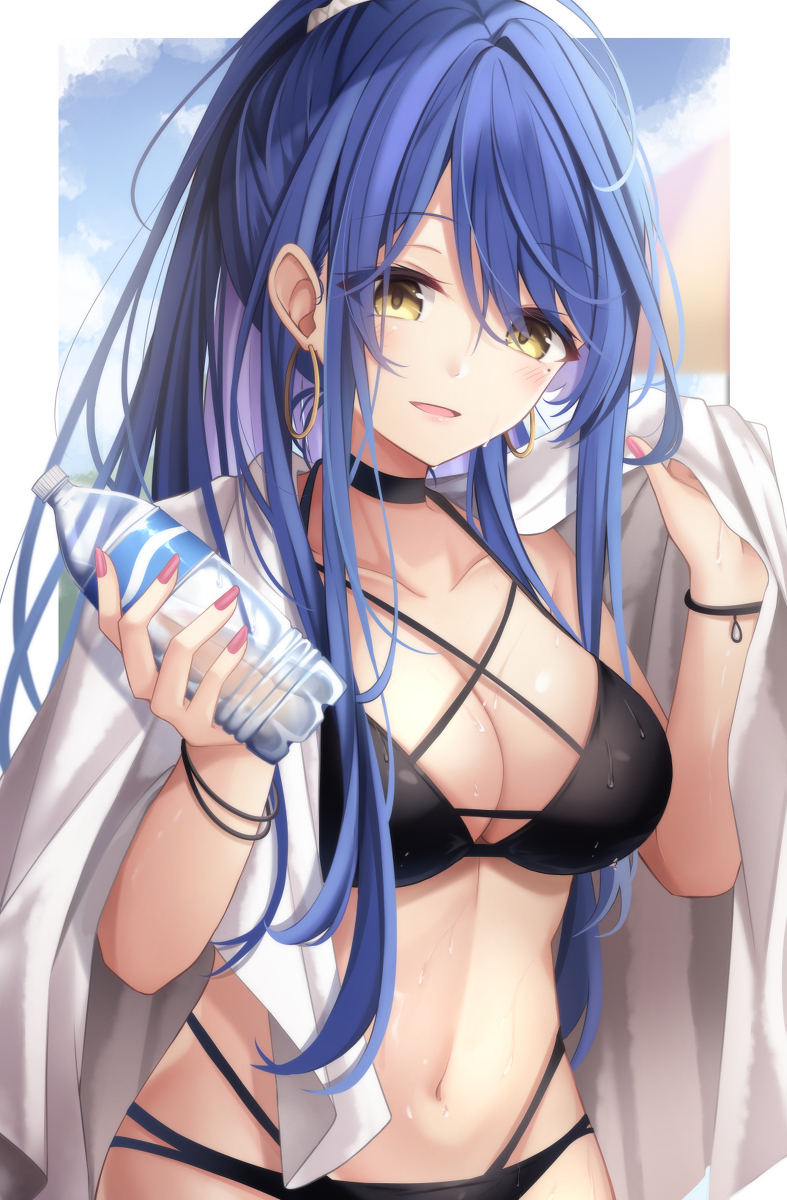 This is a pixiv picture whose title is 君も飲む？.