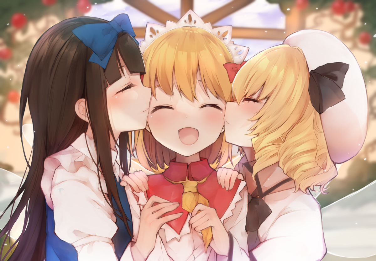 This is a pixiv picture whose title is 仲良し三妖精.