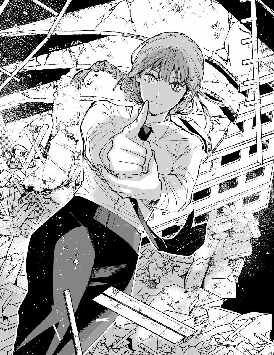 This is a pixiv picture whose title is マキマ.