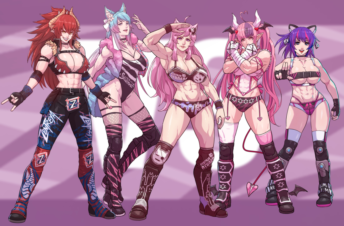 This is a pixiv picture whose title is Team Vshojo.