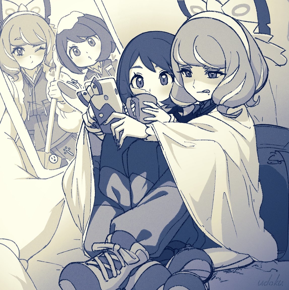 This is a pixiv picture whose title is 冠雪編.