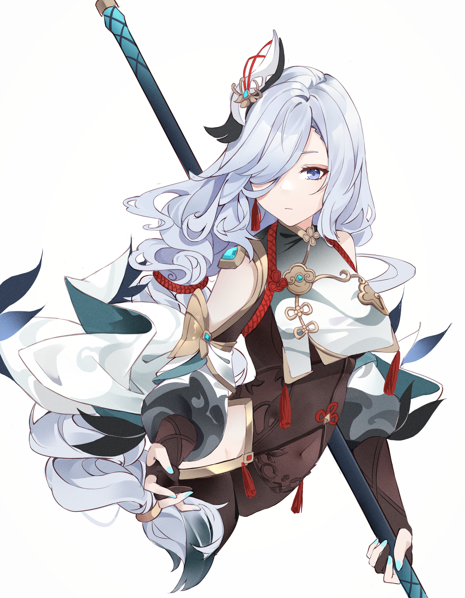 This is a pixiv picture whose title is 申鹤.