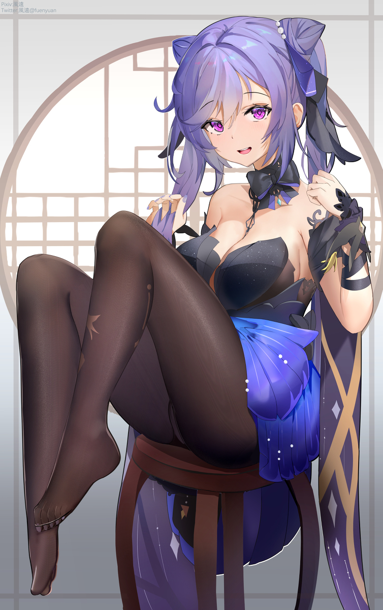 This is a pixiv picture whose title is 刻晴.