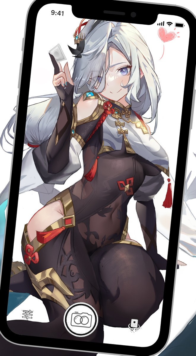 This is a pixiv picture whose title is 申鹤.