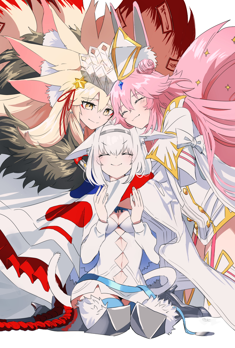 This is a pixiv picture whose title is 💛💙💗.