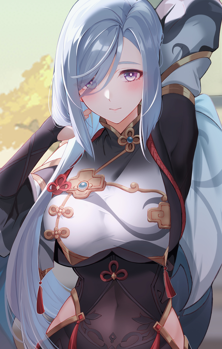 This is a pixiv picture whose title is 【原神】申鶴-Shenhe-.