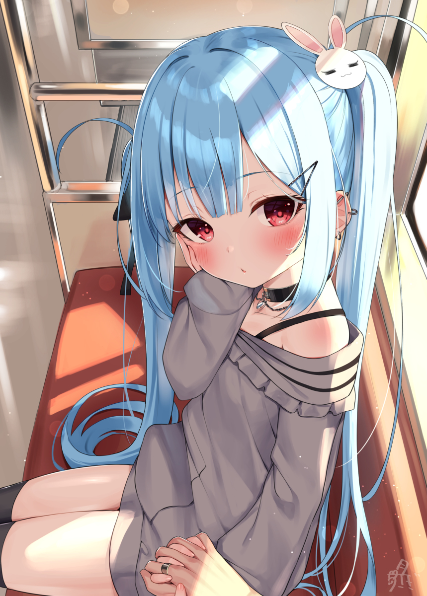 This is a pixiv picture whose title is 「でね……どうしたの？かなえの顔になにかついてる？」.