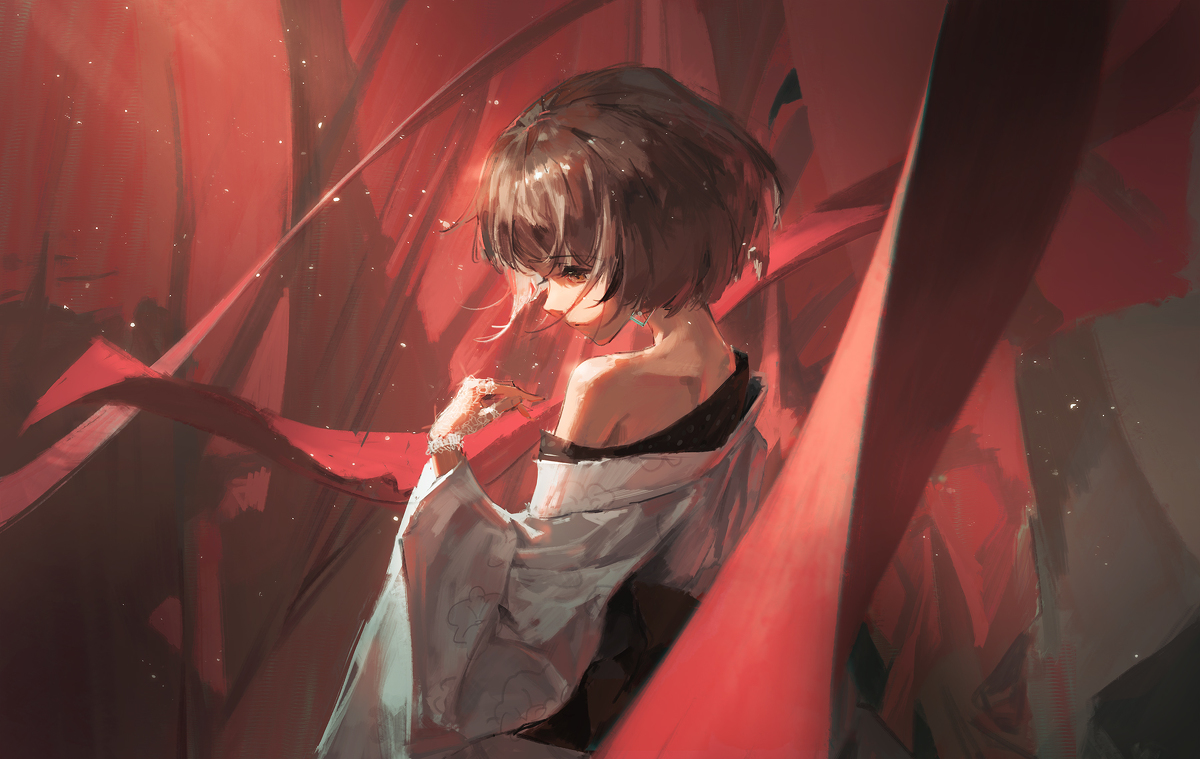 This is a pixiv picture whose title is 緋.