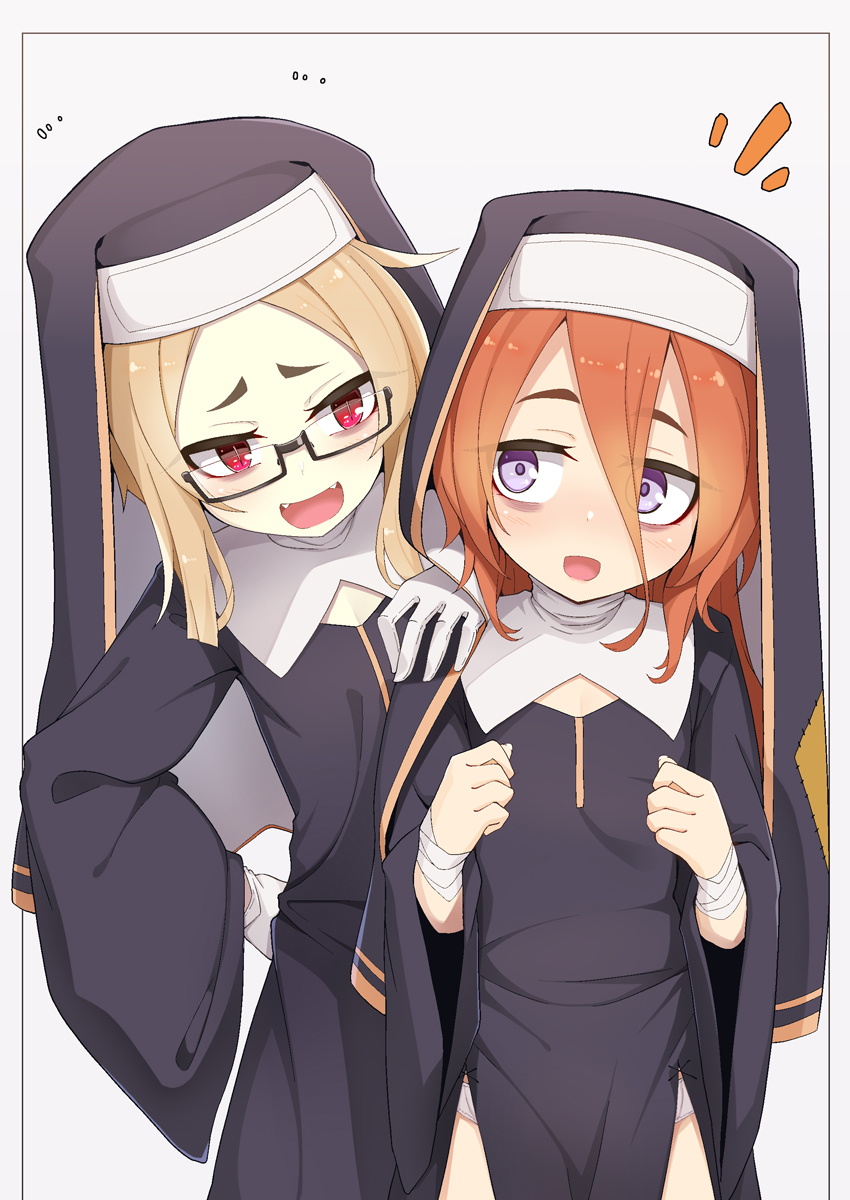 This is a pixiv picture whose title is 路地裏シスターず.