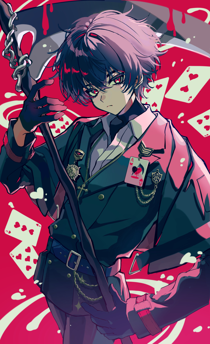 This is a pixiv picture whose title is ハートの死神.