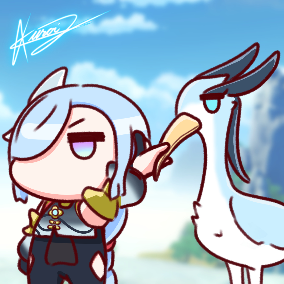 This is a pixiv picture whose title is 🤐❄️🤐.