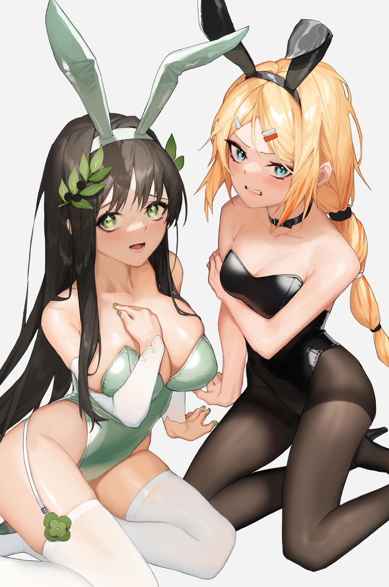 This is a pixiv picture whose title is Nicky & Sua Bunny girl.