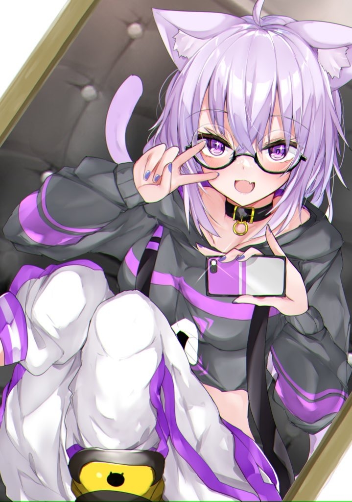 This is a pixiv picture whose title is 自撮り.