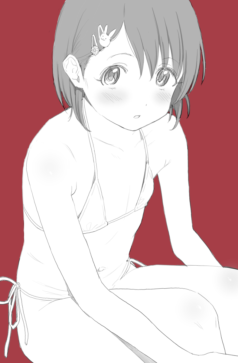 This is a pixiv picture whose title is 佐々木千枝マイクロビキニ.