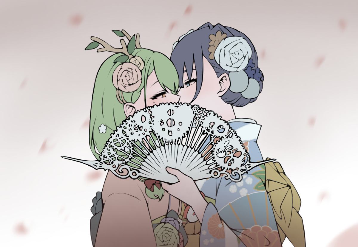 This is a pixiv picture whose title is KronFau new year kimono.