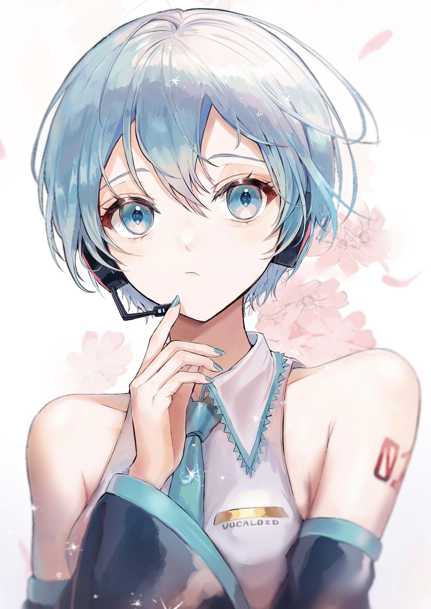 This is a pixiv picture whose title is ショートミクちゃん.