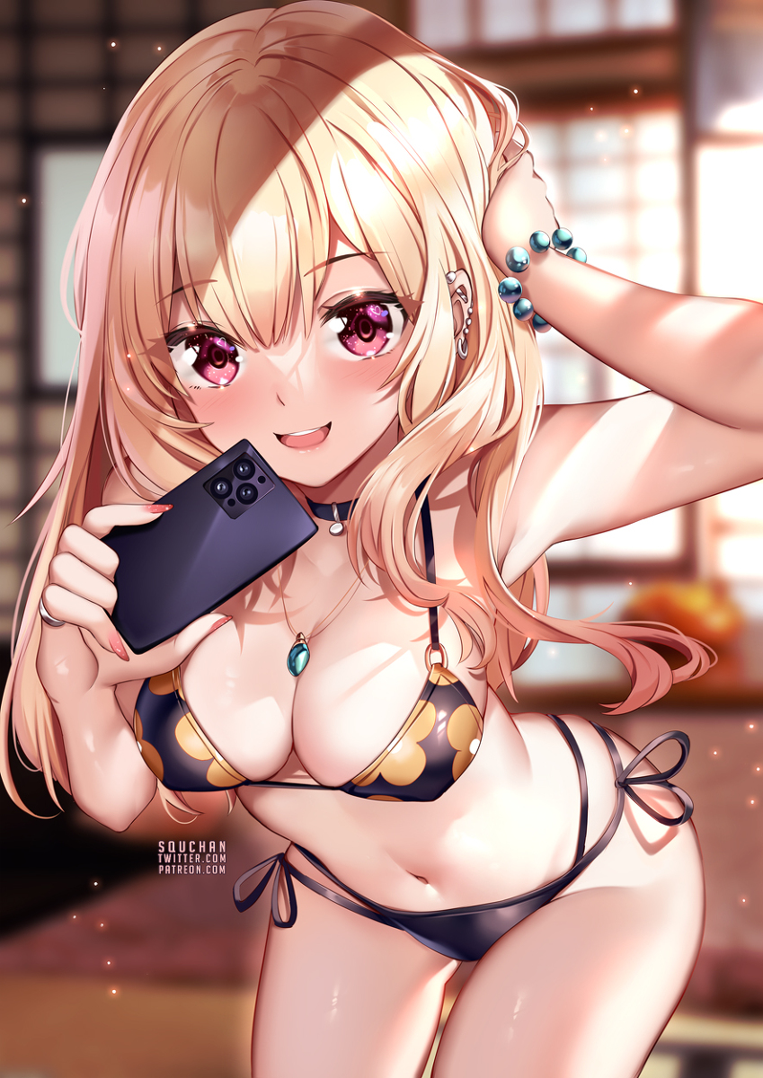 This is a pixiv picture whose title is 喜多川海夢.